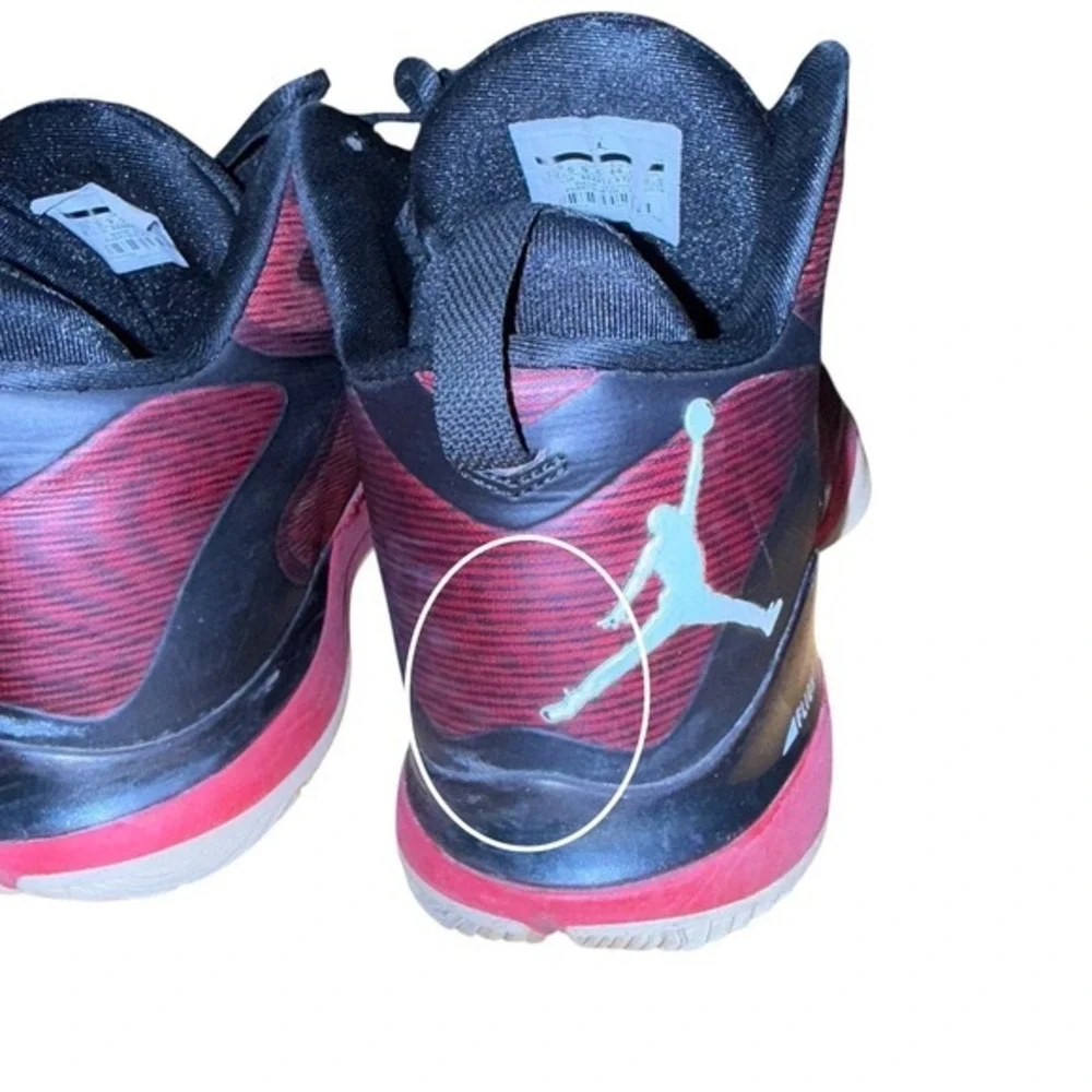 Jordan Super Fly‎ 3 Mens Size 10.5 Pre-Owned Red/Black 684933-613 Shoes Sneakers